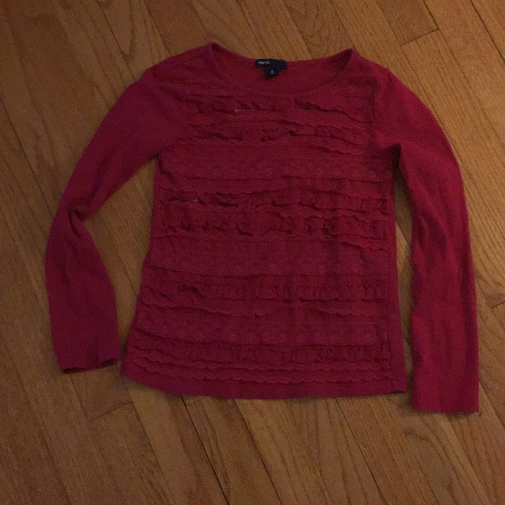 Gap Ruffle Long Sleeve Tee